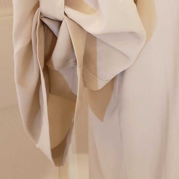 Chico's sheer beige dolman tunic with tie front - Picture 7 of 8